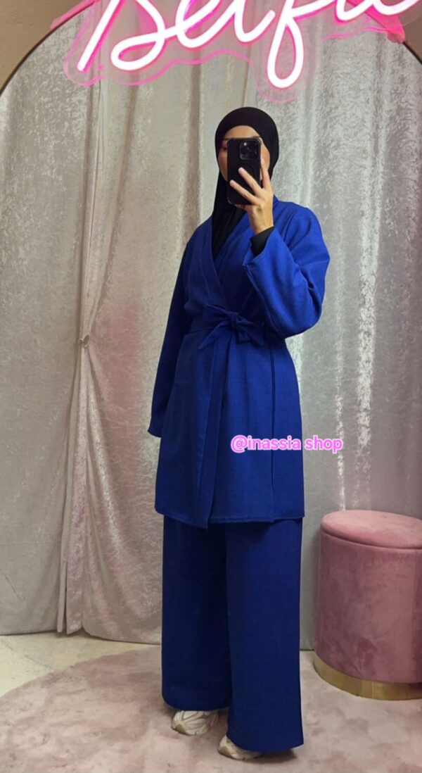 ENSEMBLE KIMONO BLEU ROI