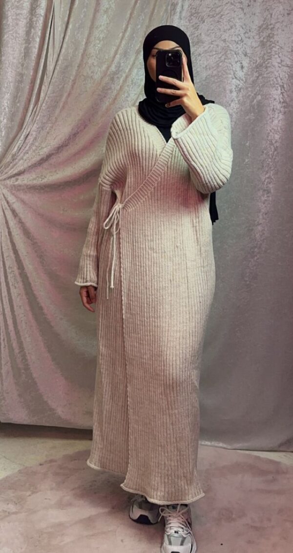 ROBE CACHE-COEUR BEIGE