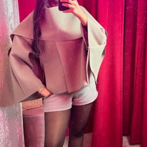 VESTE CAPE CLARA TAUPE