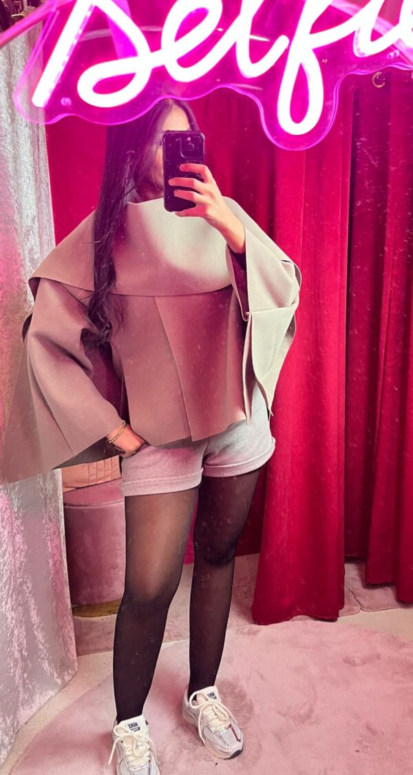 VESTE CAPE CLARA TAUPE