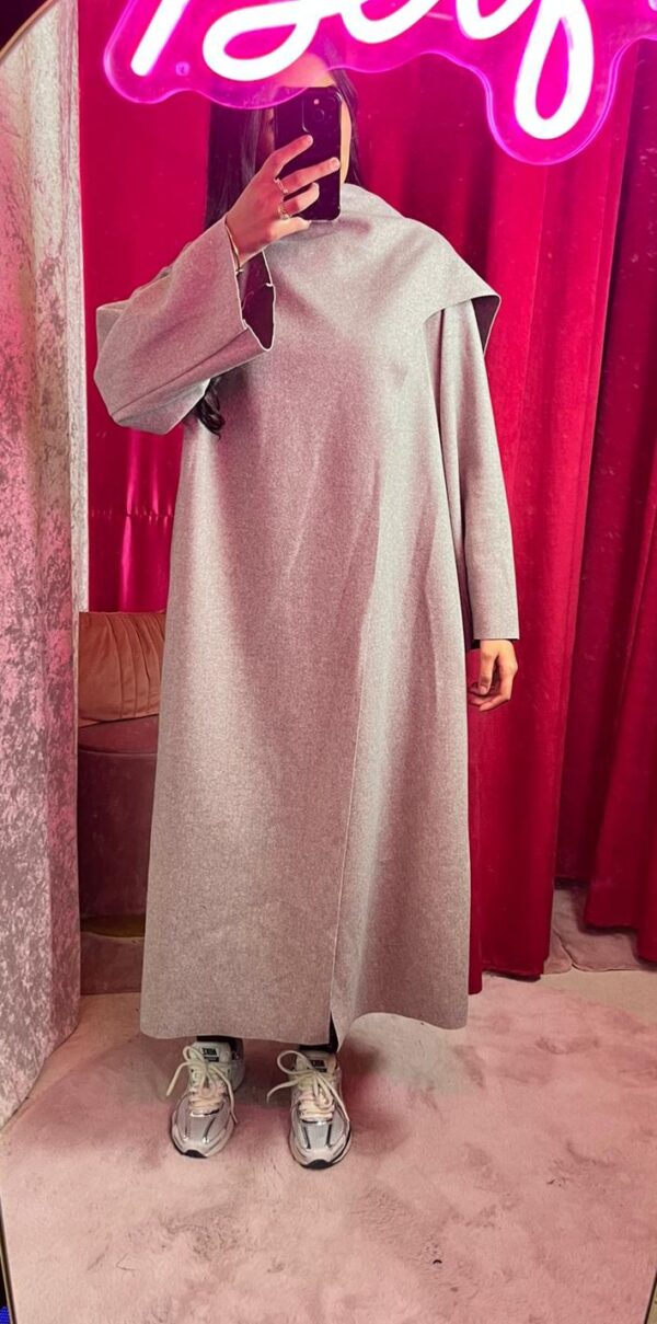 manteau cape taupe