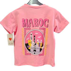 T-SHIRT MAROC ROSE UNISEXE