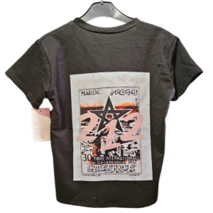 T-SHIRT MAROC NOIR UNISEXE