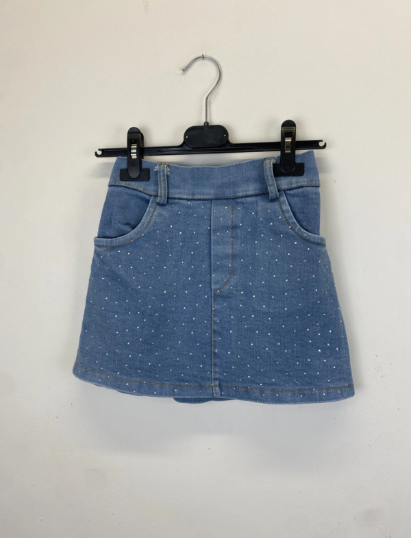 JUPE JEANS A STRASS ENFANT