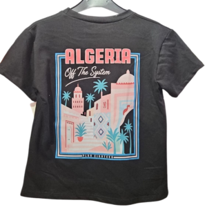 T-SHIRT NOIR ALGERIA UNISEXE