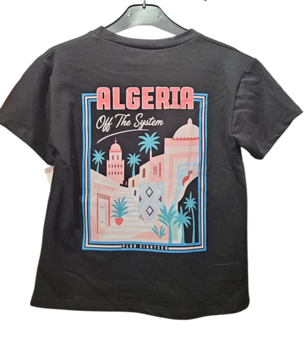 T-SHIRT NOIR ALGERIA UNISEXE