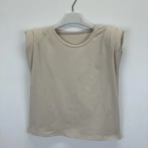 TOP BEIGE AVEC EPAULETTES