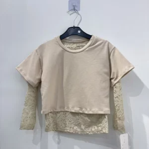 TOP A DENTELLE BEIGE