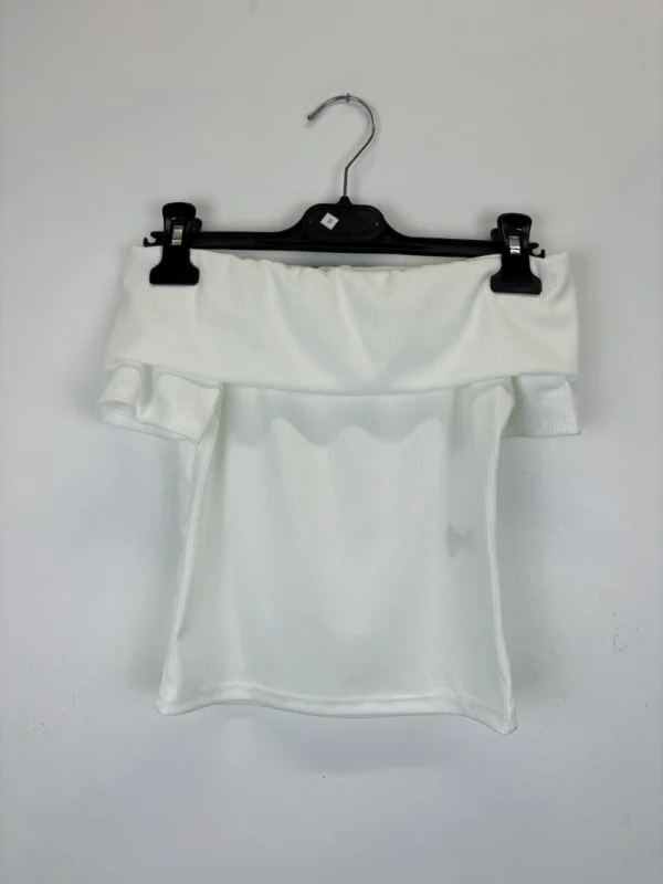 TOP MANCHE COURTE COL BATEAU