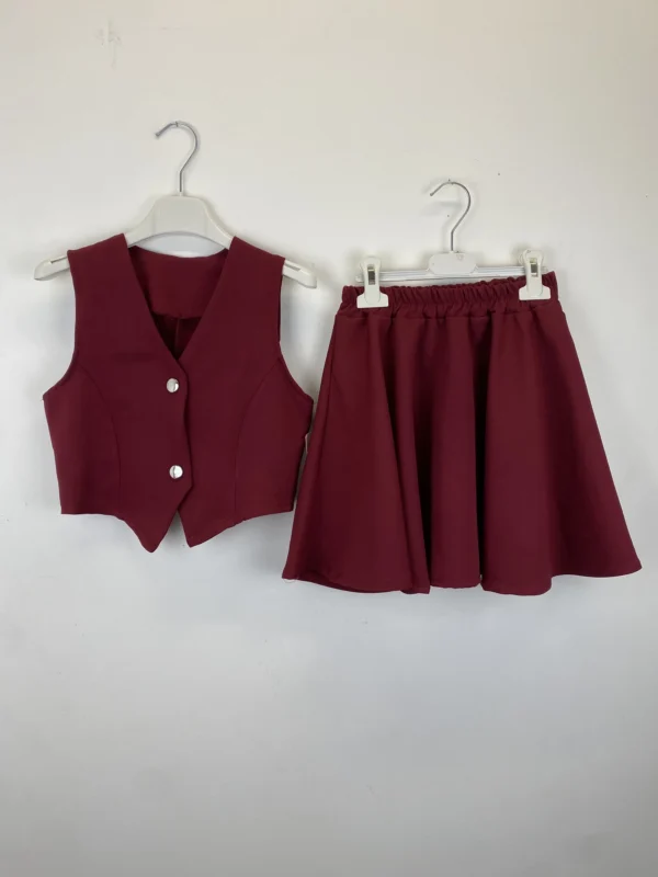 ENSEMBLE JUPE + HAUT GILET