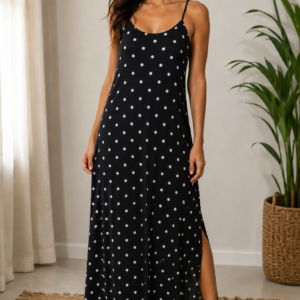 ROBE A POIS NOIRE